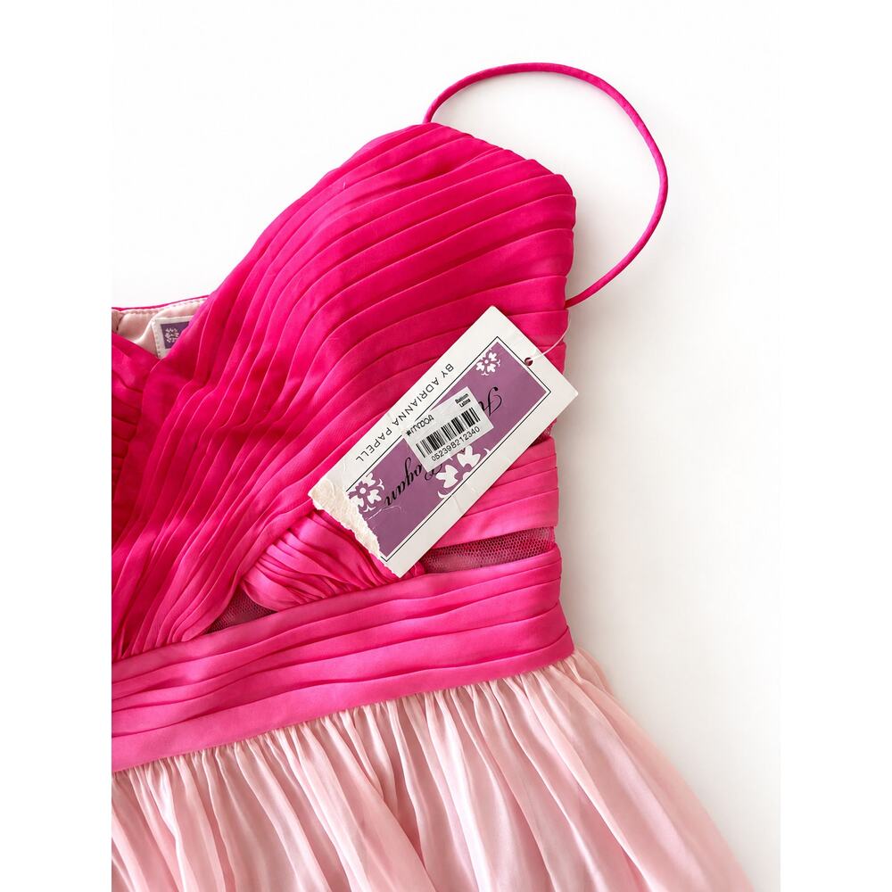 NWT Adrianna Papell Pink Ombre Babydoll Mini Dress Size 5/6  HOCO Prom 90s Party - Picture 8 of 8